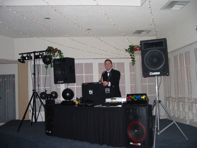 Wedding Reception Equipment setup with 8 Pc Dance Floor Lighting Package
